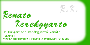 renato kerekgyarto business card